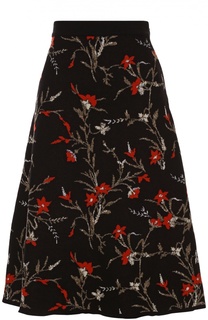 Вязаная юбка А-силуэта с цветочным принтом Balenciaga