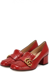Кожаные туфли Marmont с пряжкой Gucci