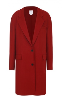Пальто прямого кроя с широкими лацканами DKNY
