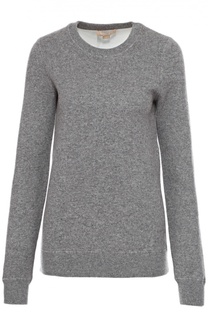 Кашемировый пуловер фактурной вязки с круглым вырезом Michael Kors
