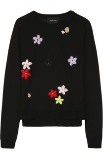 Пуловер с круглым вырезом и цветочной вышивкой Simone Rocha