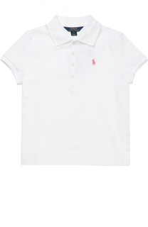 Хлопковое поло с вышитым логотипом бренда Polo Ralph Lauren