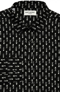 Рубашка из вискозы с воротником кент Saint Laurent