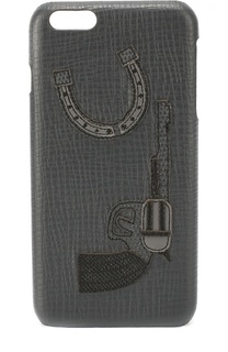 Кожаный чехол для iPhone 6 Plus с аппликацией Dolce &amp; Gabbana