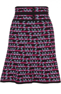 Мини-юбка в контрастную полоску с широким поясом M Missoni