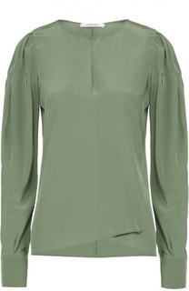 Шелковая блуза асимметричного кроя с вырезом-капелька Dorothee Schumacher