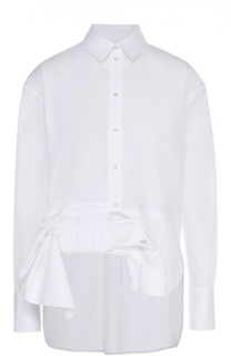 Хлопковая блуза прямого кроя с декоративной отделкой Victoria by Victoria Beckham