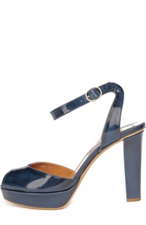 Лаковые босоножки Vesper на устойчивом каблуке Ralph Lauren