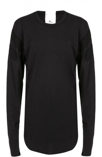 Удлиненный хлопковый лонгслив с нашивками Lost&amp;Found