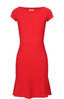 Приталенное мини-платье фактурной вязки Armani Collezioni