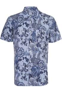 Льняная рубашка с цветочным принтом 120% Lino
