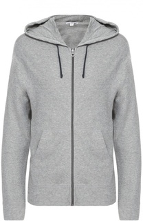 Хлопковая толстовка на молнии с капюшоном James Perse
