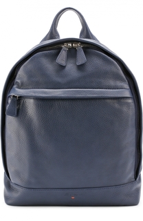 Кожаный рюкзак с внешним карманом на молнии Santoni