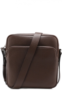 Кожаная сумка-планшет с внешним карманом на молнии Bally