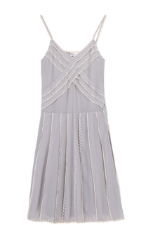 Платье-комбинация с контрастной отделкой REDVALENTINO