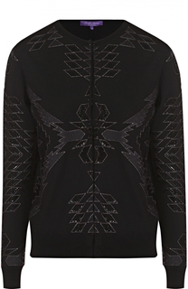 Шерстяной кардиган с контрастной металлизированной отделкой Ralph Lauren