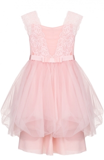 Платье с пышной юбкой и кружевной отделкой Aletta