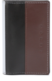 Кожаный футляр для кредитных карт с контрастной отделкой Marni