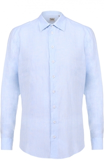 Льняная рубашка с воротником кент Armani Collezioni