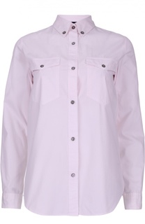 Прямая блуза с накладными карманами и воротником botton-down Isabel Marant