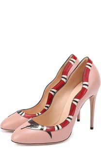 Кожаные туфли Yoko на шпильке Gucci
