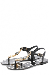 Резиновые сандалии с кристаллами Dolce &amp; Gabbana