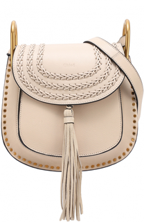 Кожаная сумка Hudson small с плетением и металлическим декором Chloé