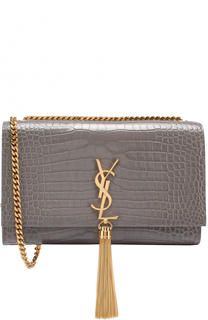 Сумка Monogram с тиснением под крокодила Saint Laurent