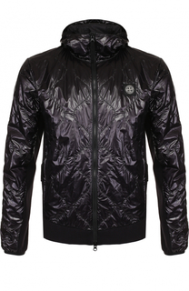 Стеганая куртка на молнии с капюшоном Stone Island