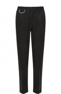 Хлопковые брюки прямого кроя с контрастной отделкой Dolce &amp; Gabbana