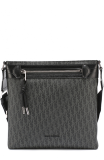 Сумка-планшет с внешним карманом на молнии и отделкой из натуральной кожи Dior