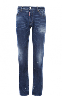 Джинсы прямого кроя с потертостями Dsquared2