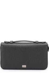 Кожаный футляр для документов с отделениями для кредитных карт и монет Dolce &amp; Gabbana