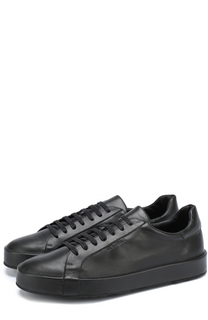 Кожаные кеды на шнуровке Jil Sander
