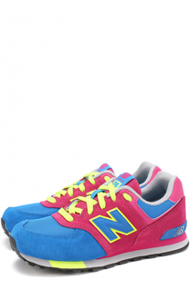 Комбинированные кроссовки 574 на шнуровке New Balance