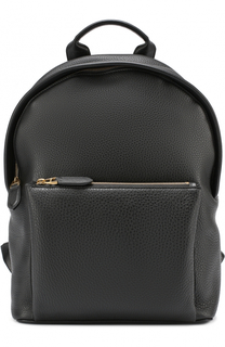 Кожаный рюкзак с внешним карманом на молнии Ralph Lauren