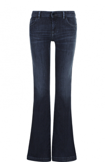 Расклешенные джинсы с декоративными потертостями Armani Jeans