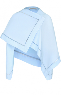 Хлопковая блуза асимметричного кроя с перфорацией J.W. Anderson