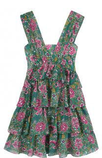 Многоярусное мини-платье с цветочным принтом No. 21