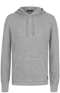 Хлопковая толстовка фактурной вязки с капюшоном Polo Ralph Lauren