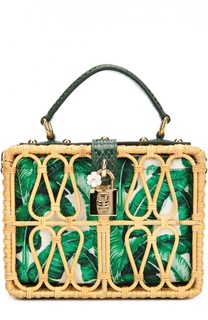 Плетеная сумка Dolce Box с кожаной отделкой Dolce &amp; Gabbana