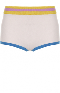 Кашемировые мини-шорты с контрастной отделкой Barrie