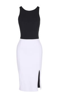 Приталенное платье с контрастным лифом и открытой спиной Polo Ralph Lauren