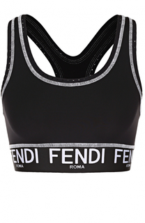 Спортивный укороченный топ с логотипом бренда Fendi