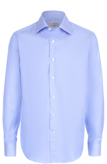 Хлопковая рубашка с воротником кент Canali