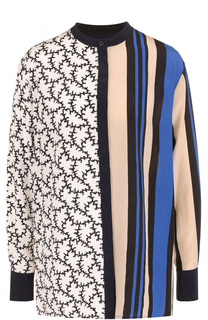 Шелковая блуза свободного кроя с принтом Diane Von Furstenberg