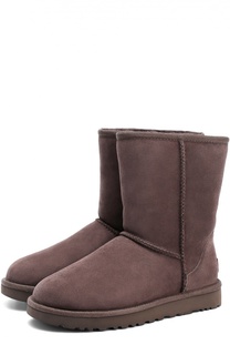 Замшевые сапоги с логотипом бренда UGG Australia
