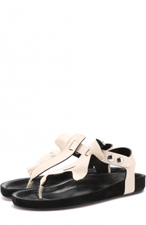 Кожаные сандалии с оборкой Isabel Marant