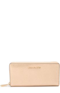 Портмоне на молнии из металлизированной кожи MICHAEL Michael Kors