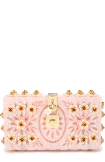 Клатч Dolce Box с отделкой кристаллами и резьбой Dolce &amp; Gabbana